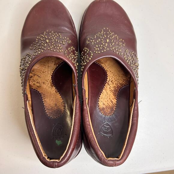 Ariat Women's Strathmore‎ Clog Brown Western Country Ranch Size 6.5 - Picture 8 of 12